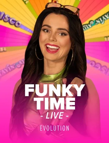 Funky Time game show streamed by Evolution with a live host