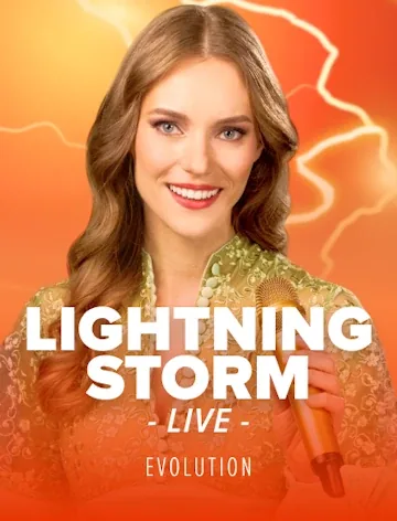 Lightning Storm game show streamed by Evolution with a live host